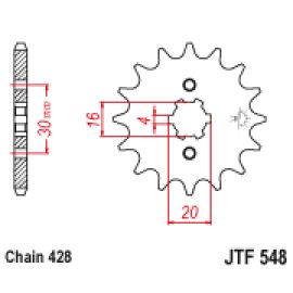 Piñón JT Sprockets de acero JTF548