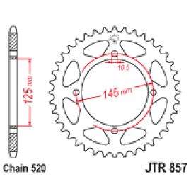 Corona JT Sprockets JTR857 de acero