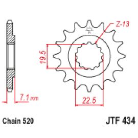 Piñón JT Sprockets de acero JTF434