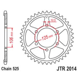 Couronne JT Sprockets JTR2014 en acier