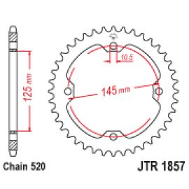 Coroa de aço JT Sprockets JTR1857