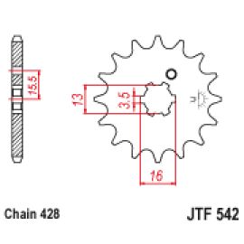 Pignon en acier JT Sprockets JTF542
