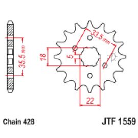 Pignon en acier JT Sprockets JTF1559