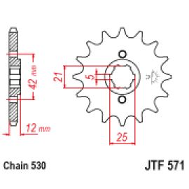 Pignon en acier JT Sprockets JTF571