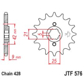 Piñón JT Sprockets de acero JTF576