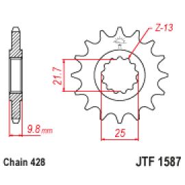 Pignon en acier JT Sprockets JTF1587