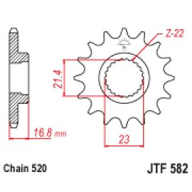 Pignon en acier JT Sprockets JTF582