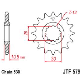 Piñón JT Sprockets de acero JTF579