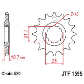 Pignon en acier JT Sprockets JTF1595