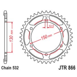 Corona JT Sprockets JTR866 de acero