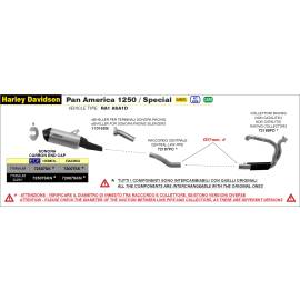 Supresor de catalizador Arrow en acero inox para HARLEY-DAVIDSON PAN AMERICA 1250 20-23