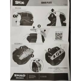 Tapas color Titanio para maletas SHAD SH36