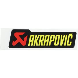 Adhesivo Akrapovic P-HST2AL resistente al calor - Amarillo / Negro / Rojo -150 x 45 mm. - 1 unidad