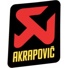 Autocolante Akrapovic resistente ao calor P-VST1AL - Amarelo / Preto / Vermelho - 95 x 40 mm. - 1 unidade