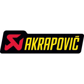 Adhesivo Akrapovic P-HST6AL resistente al calor - Amarillo / Negro / Rojo -120 x 35 mm. - 1 unidad