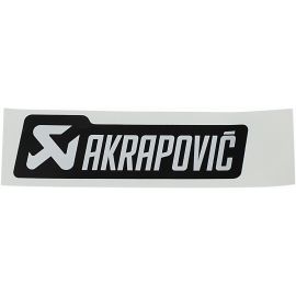 Autocolante Akrapovic resistente ao calor P-HST4ALMONO - Preto / Prateado - 135 x 40 mm. - 1 unidade.