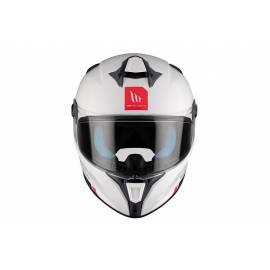 Casque intégral MT Helmets Targo S Solid A0 Blanc perle brillant