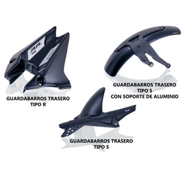 Guardabarros trasero Tipo S con soporte de aluminio Puig 6465 para TRIUMPH TIGER EXPLORER 2012-15