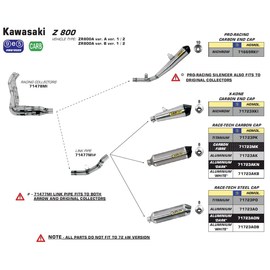 Conector Arrow para Kawasaki Z 800 E 13-16