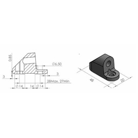 Adaptador retrovisor al carenado Puig 9577N lado derecho e izquierdo para YAMAHA YZF 1000 R1 / M 09-14 | XJ6 / DIVERSION S / F 09-16 (Mirar modelos compatibles)