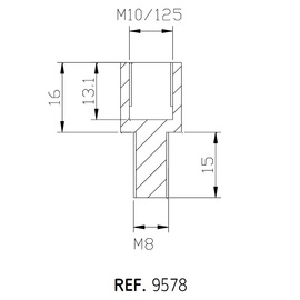 Adaptador para retrovisores Puig 9578N lado izquierdo para DUCATI (mirar modelos compatibles)