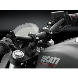 Alzas de manillar Rizoma en negro para Ducati Monster 1200 14> | Monster 821 14>