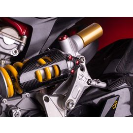 Protección amortiguador Lightech en fibra de carbono brillo para Ducati Panigale 899/1199 12-14