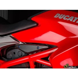 Laterales bajo deposito Lightech en fibra de carbono mate para Ducati Hypermotard 821/Hyperstrada 821 13-14