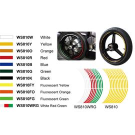 Adhesivos de color para llantas de moto tipo arco ITR IT16072