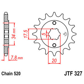 Piñón JT Sprockets de acero JTF327