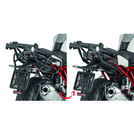 Soporte lateral Givi Monokey Side para maletas V35 / V37 fijación rápida para BMW R 1200 RS LC 15-18 | R 1200 R 15-18 | R 1250 R 19-22 | R 1250 RS 19-22