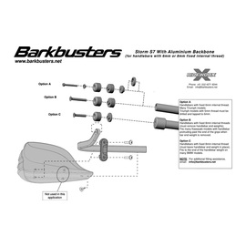Cubremanos Barkbusters S7-BK para Kawasaki ER-6N ABS hasta año 2009