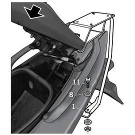 Support arriére Shad Y0TM59ST pour YAMAHA T-MAX 500 08-12